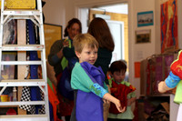 Grade 11 English visits Kindergarten Art